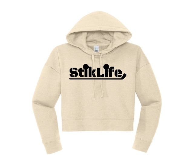 Women's Cropped Fleece Casual Hoodie