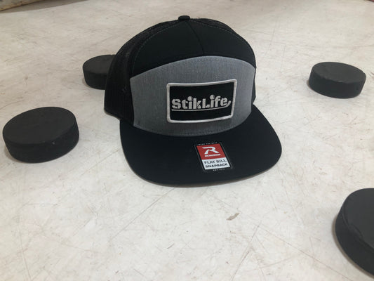 Black/Gray Richardson 168 7 Panel Trucker Hat